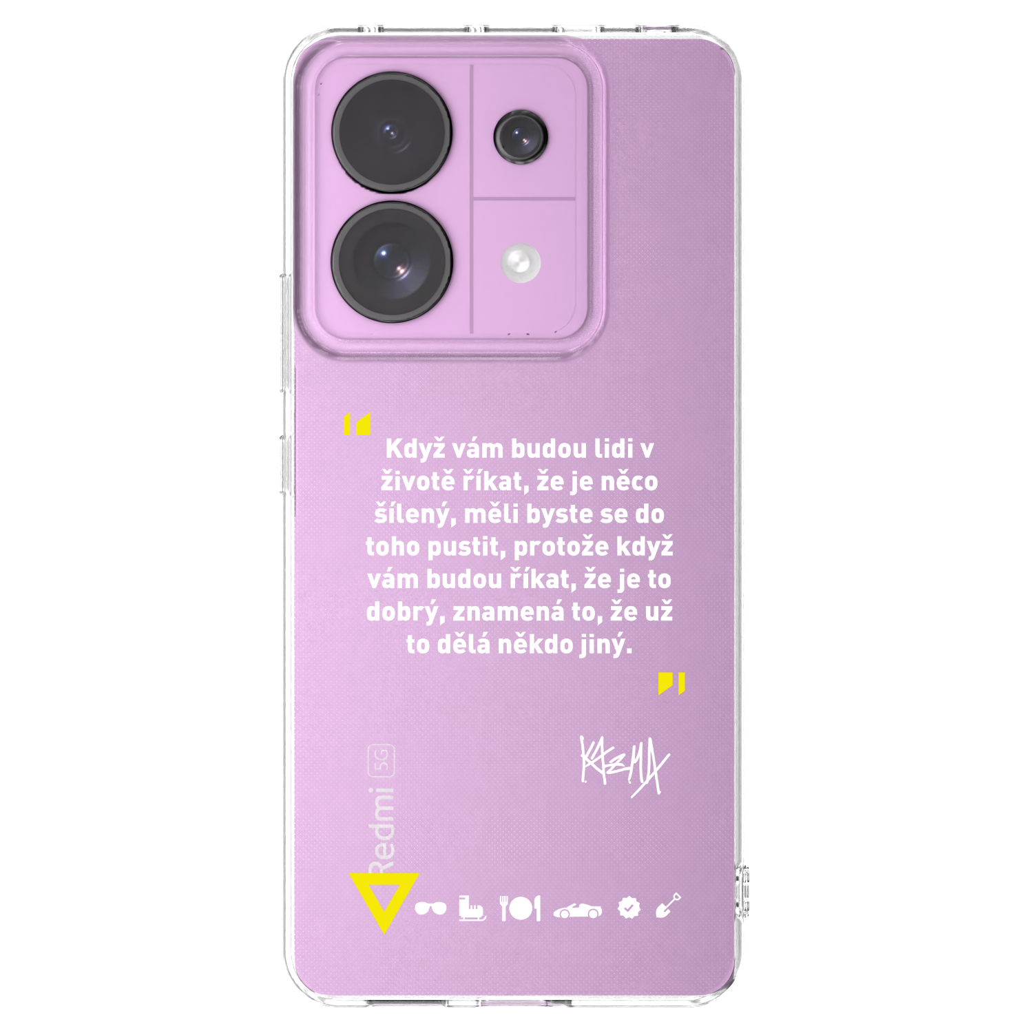 Picasee silikonový průhledný obal pro Xiaomi Redmi Note 13 Pro 5G - Kazma - MĚLI BYSTE SE DO TOHO PUSTIT