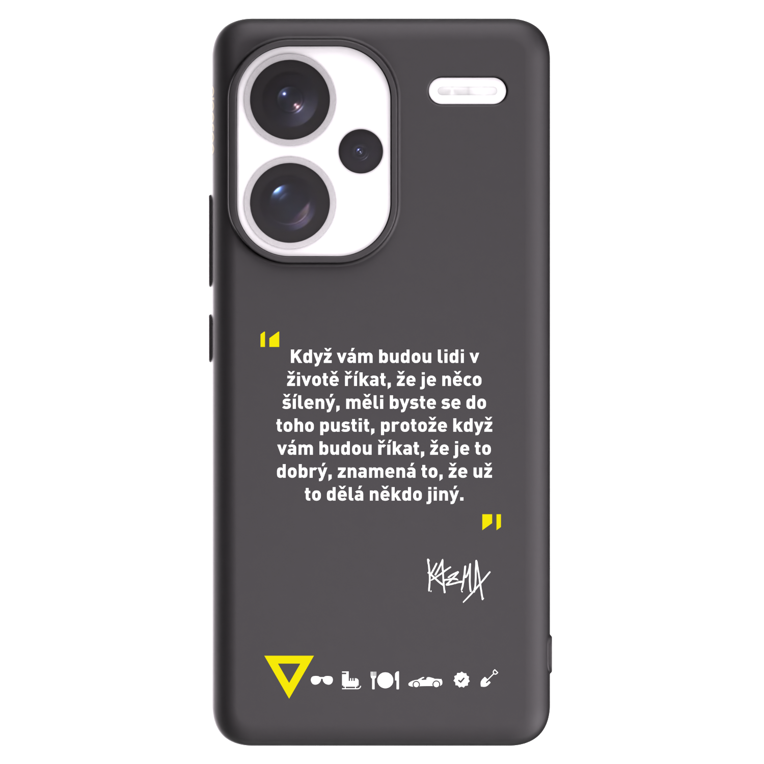 Picasee silikonový černý obal pro Xiaomi Redmi Note 13 Pro+ 5G - Kazma - MĚLI BYSTE SE DO TOHO PUSTIT