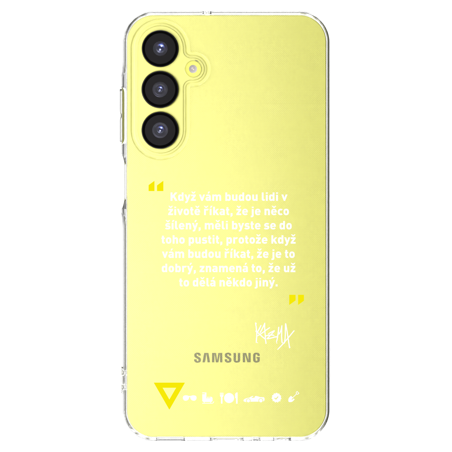 Picasee silikonový průhledný obal pro Samsung Galaxy A25 A256B 5G - Kazma - MĚLI BYSTE SE DO TOHO PUSTIT