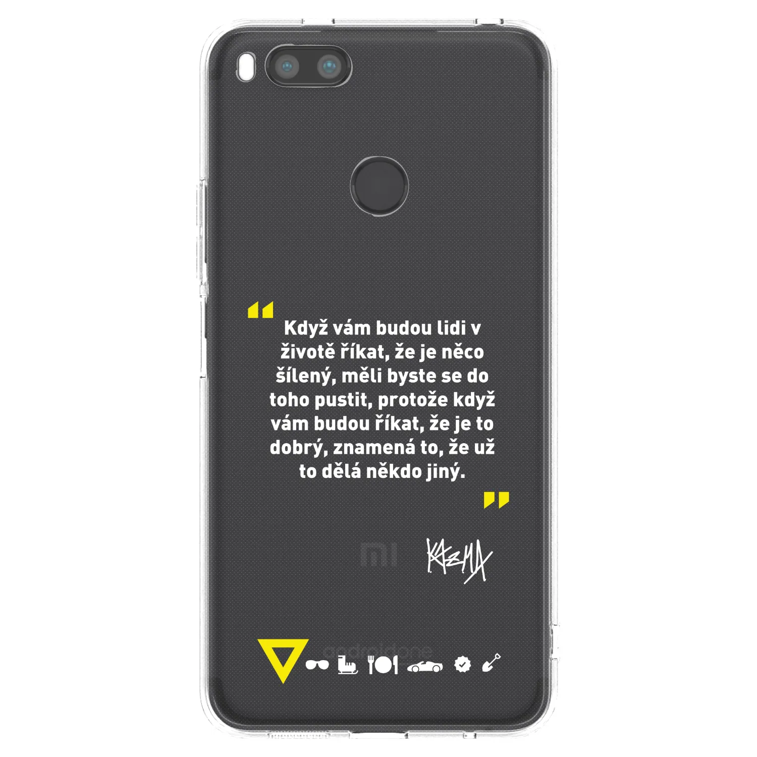 Picasee silikonový průhledný obal pro Xiaomi Mi A1 Global - Kazma - MĚLI BYSTE SE DO TOHO PUSTIT