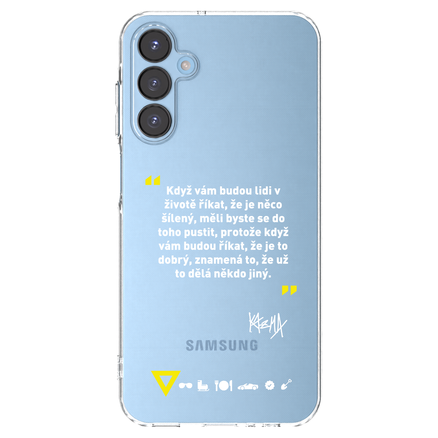 Picasee silikonový průhledný obal pro Samsung Galaxy A15 A156B 5G - Kazma - MĚLI BYSTE SE DO TOHO PUSTIT