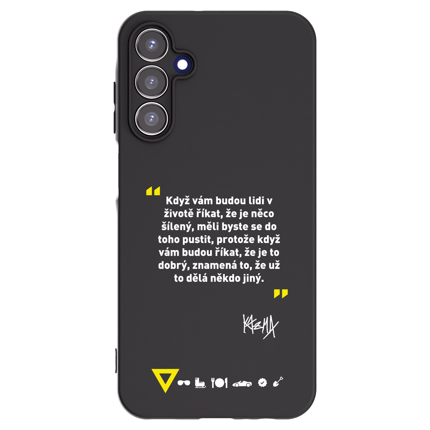 Picasee silikonový černý obal pro Samsung Galaxy A15 A155F 4G - Kazma - MĚLI BYSTE SE DO TOHO PUSTIT