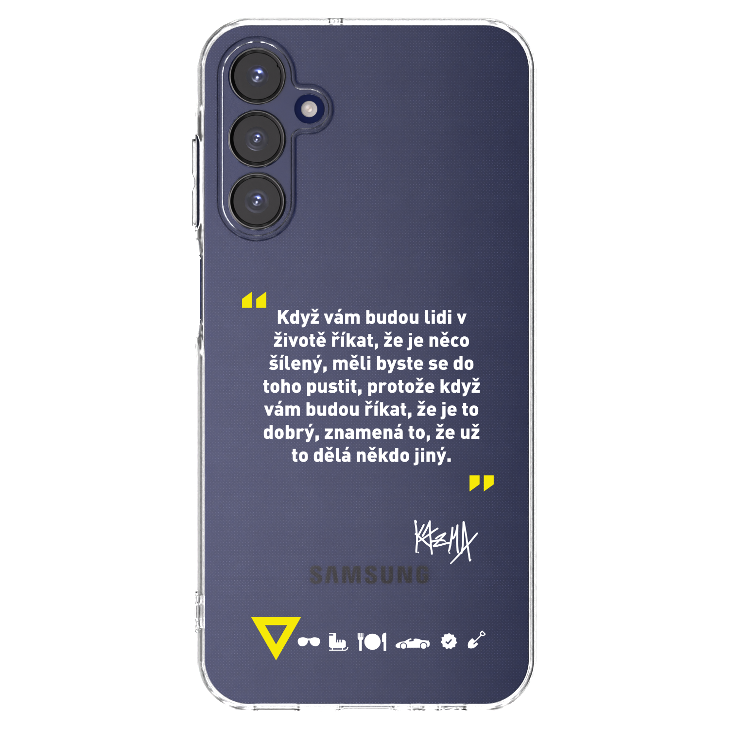 Picasee silikonový průhledný obal pro Samsung Galaxy A15 A155F 4G - Kazma - MĚLI BYSTE SE DO TOHO PUSTIT