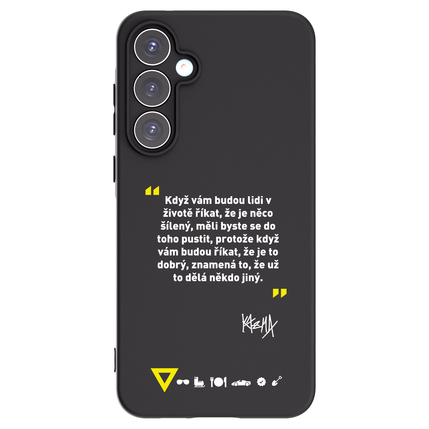 Picasee silikonový černý obal pro Samsung Galaxy A55 5G A556B - Kazma - MĚLI BYSTE SE DO TOHO PUSTIT