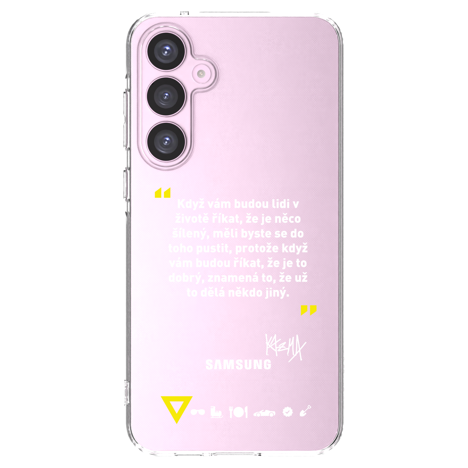 Picasee silikonový průhledný obal pro Samsung Galaxy A55 5G A556B - Kazma - MĚLI BYSTE SE DO TOHO PUSTIT