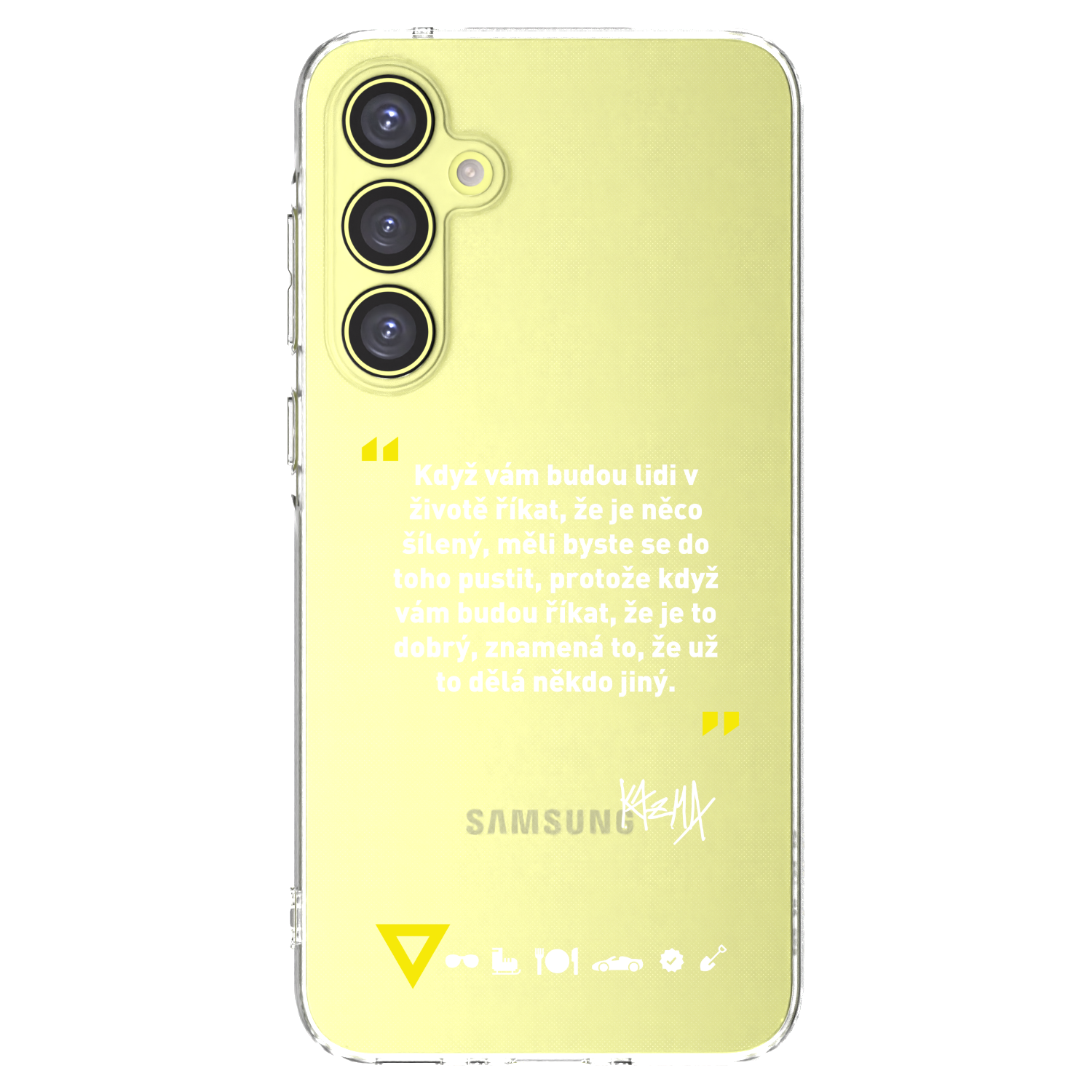Picasee silikonový průhledný obal pro Samsung Galaxy A35 5G A356B - Kazma - MĚLI BYSTE SE DO TOHO PUSTIT