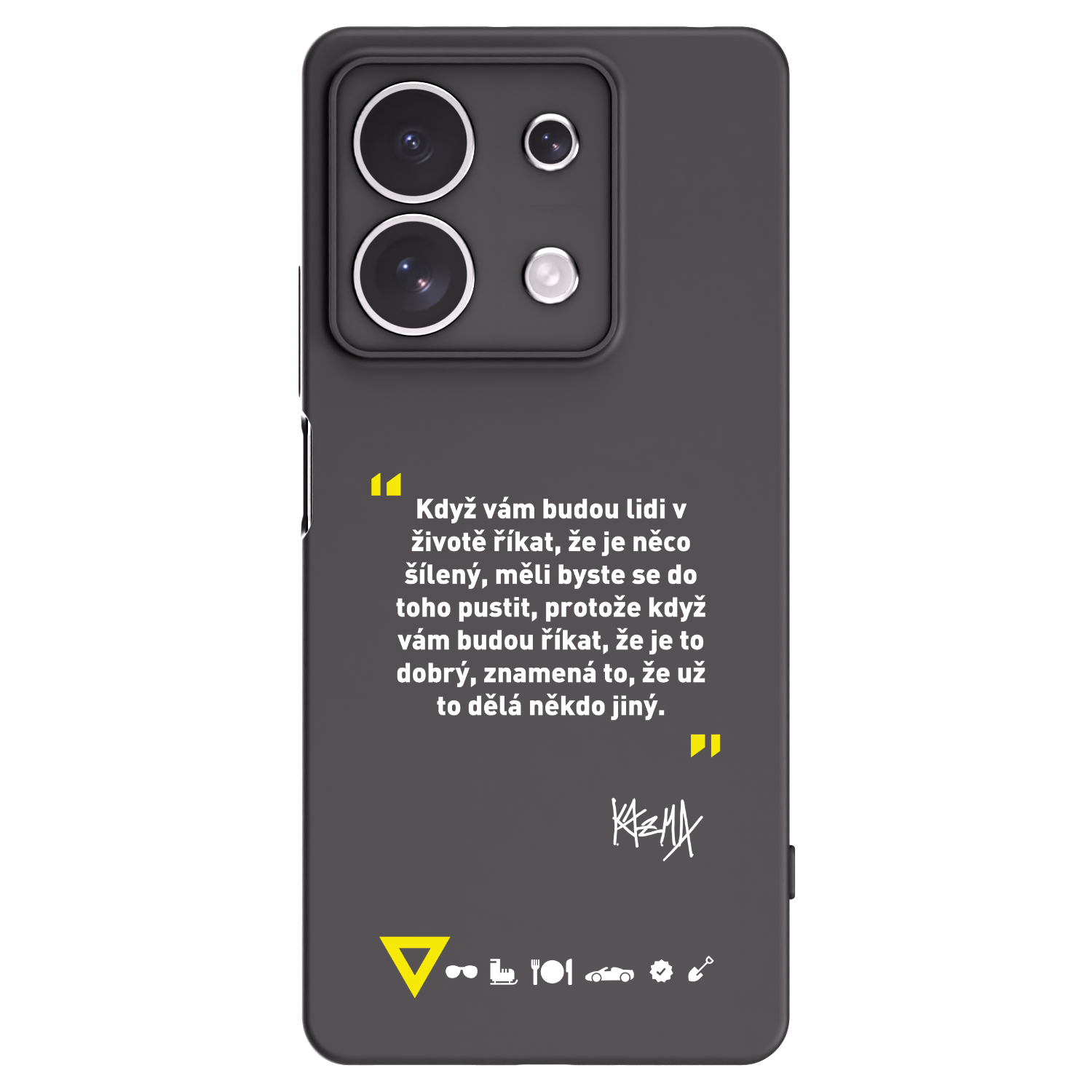 Picasee silikonový černý obal pro Xiaomi Redmi Note 13 4G - Kazma - MĚLI BYSTE SE DO TOHO PUSTIT