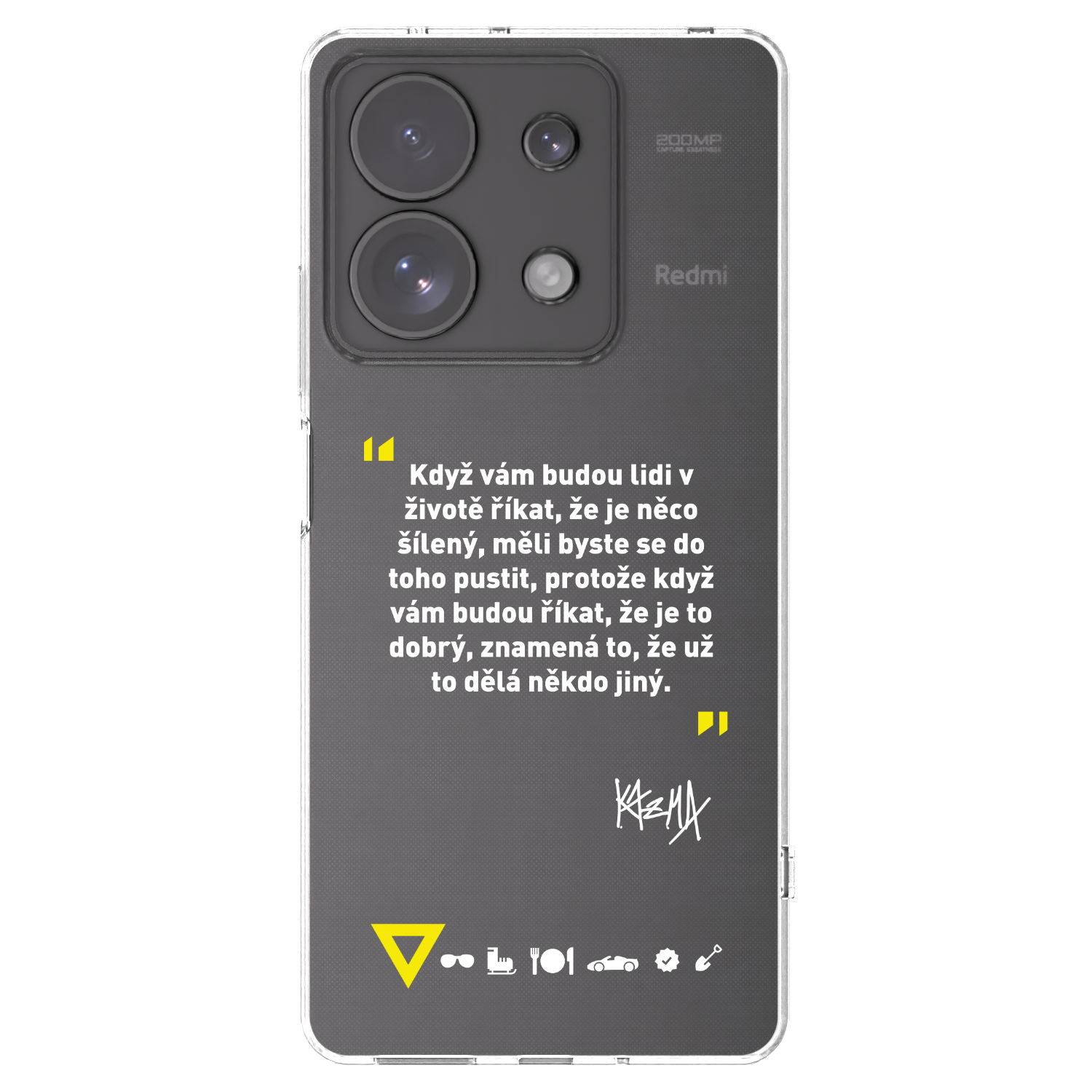 Picasee silikonový průhledný obal pro Xiaomi Redmi Note 13 Pro 4G - Kazma - MĚLI BYSTE SE DO TOHO PUSTIT