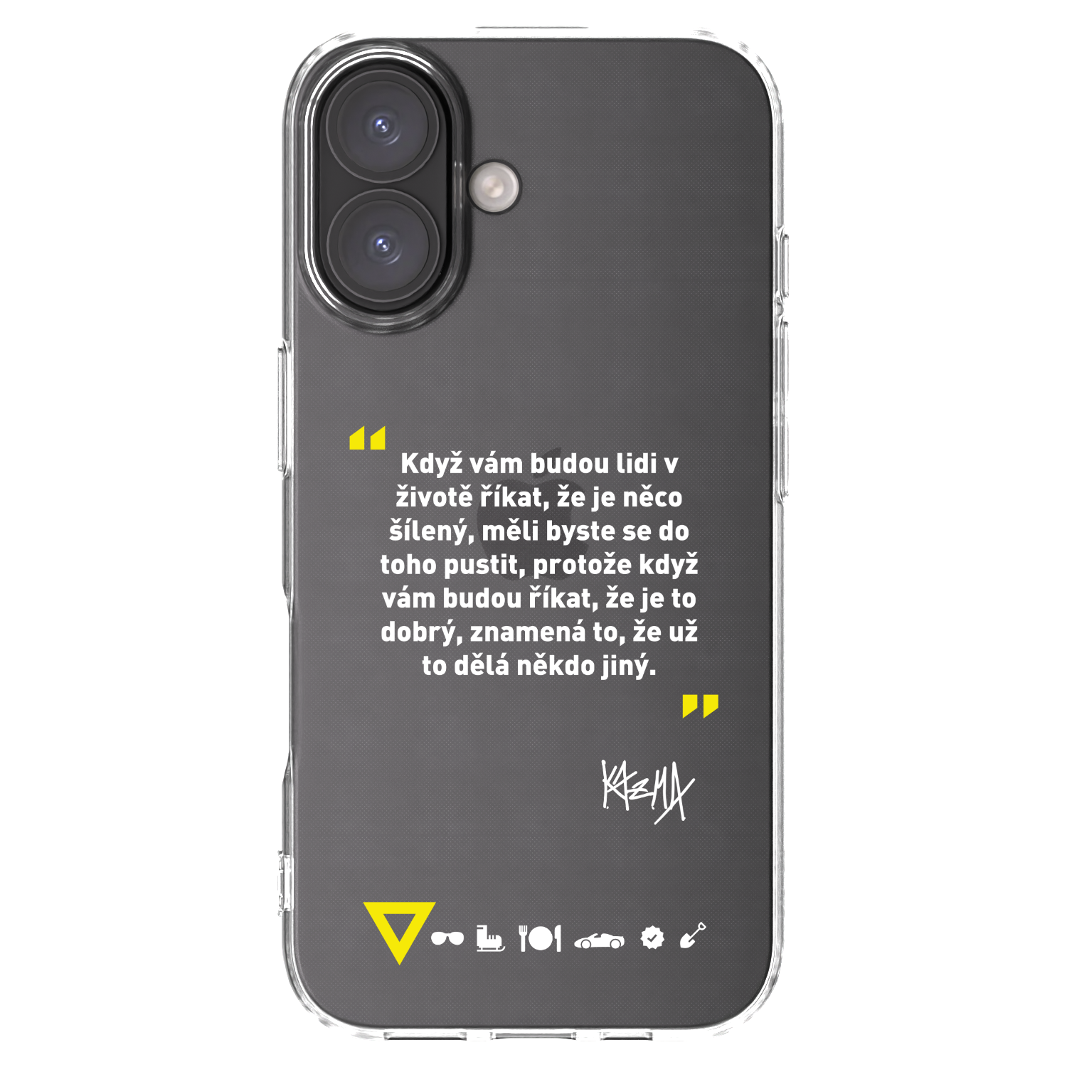 Picasee silikonový průhledný obal pro Apple iPhone 16 - Kazma - MĚLI BYSTE SE DO TOHO PUSTIT
