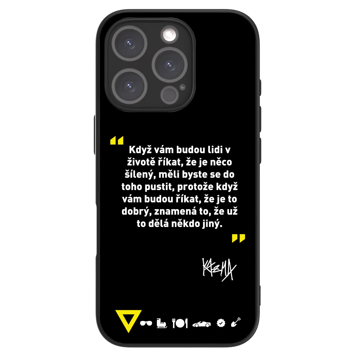Picasee ULTIMATE CASE pro Apple iPhone 16 Pro - Kazma - MĚLI BYSTE SE DO TOHO PUSTIT