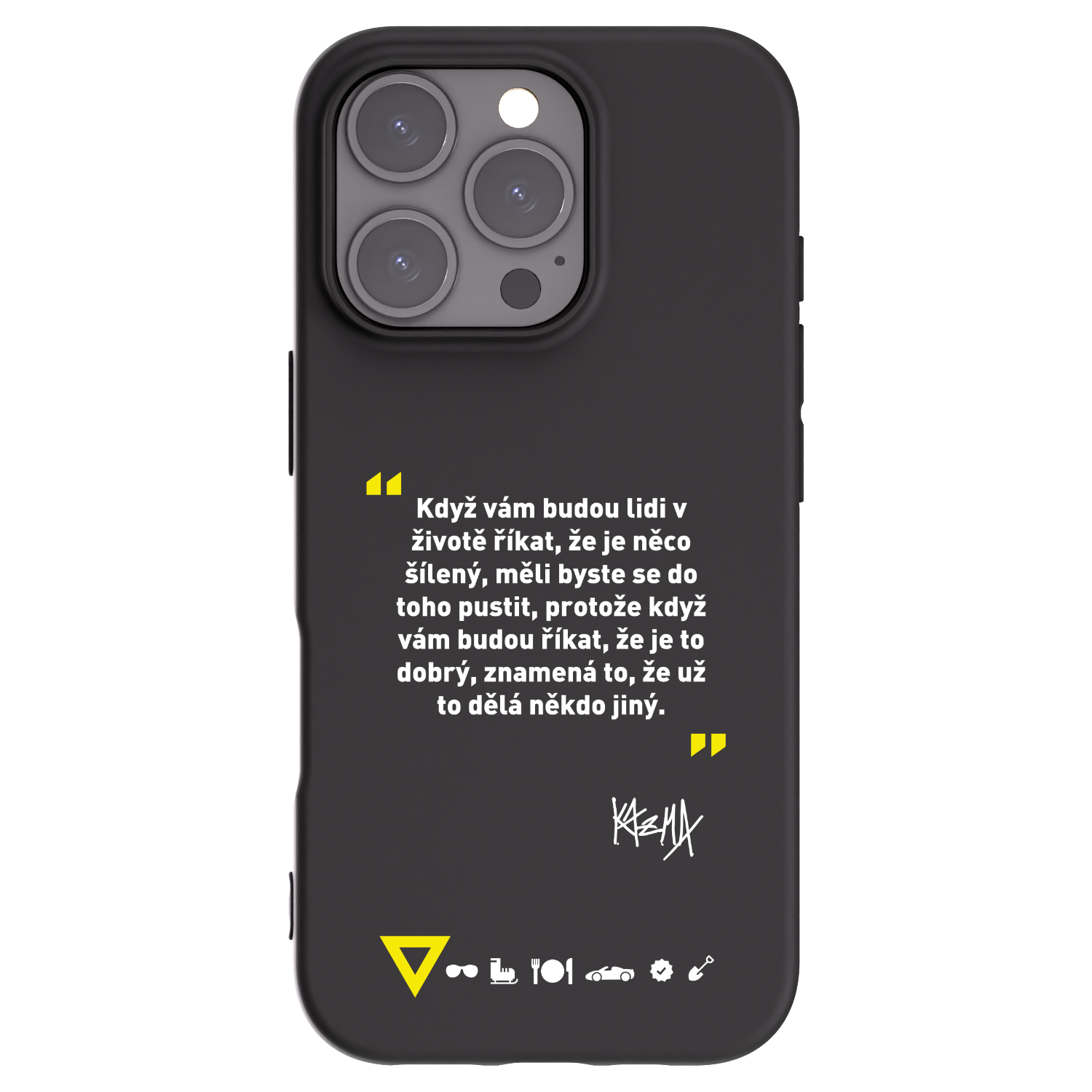 Picasee silikonový černý obal pro Apple iPhone 16 Pro - Kazma - MĚLI BYSTE SE DO TOHO PUSTIT