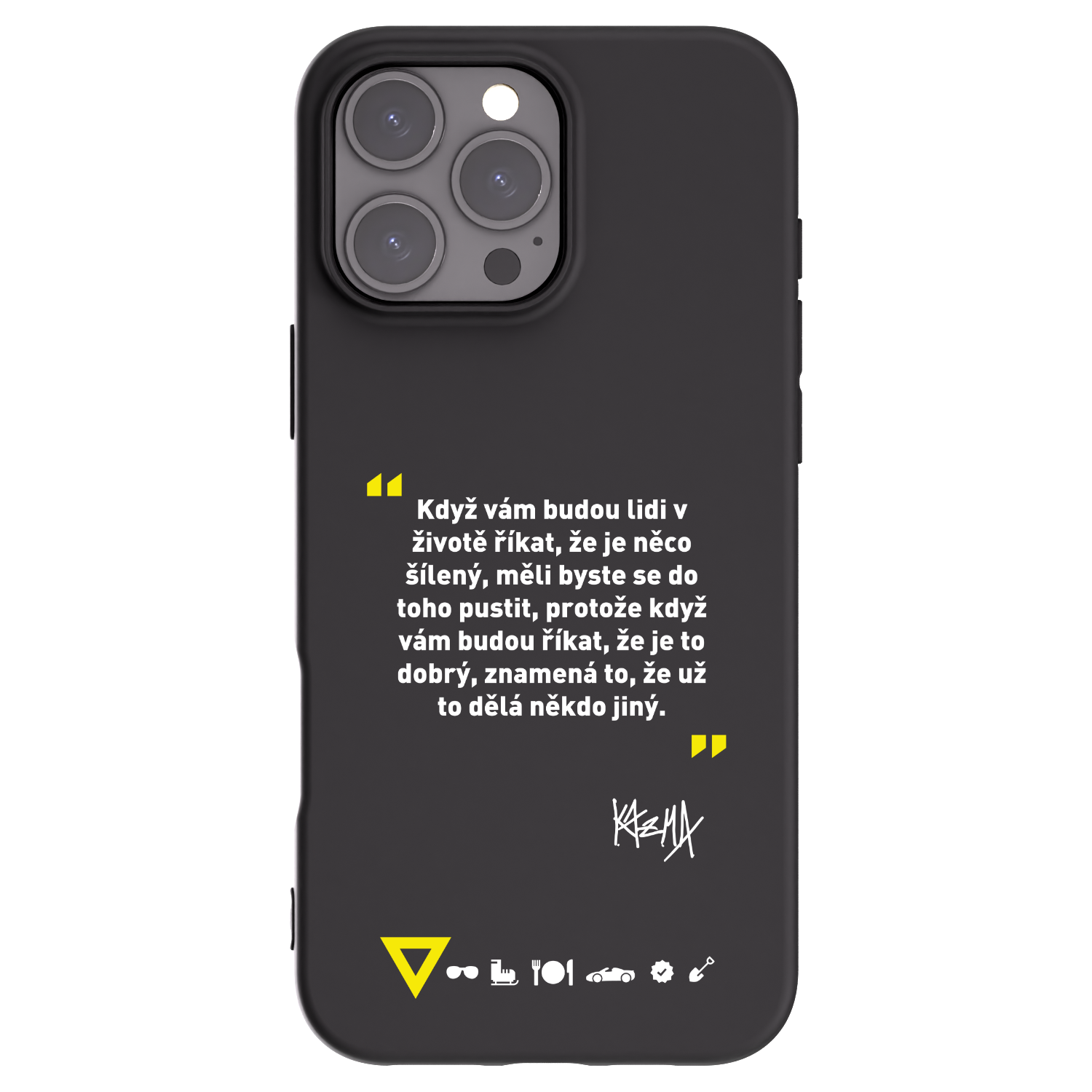 Picasee silikonový černý obal pro Apple iPhone 16 Pro Max - Kazma - MĚLI BYSTE SE DO TOHO PUSTIT