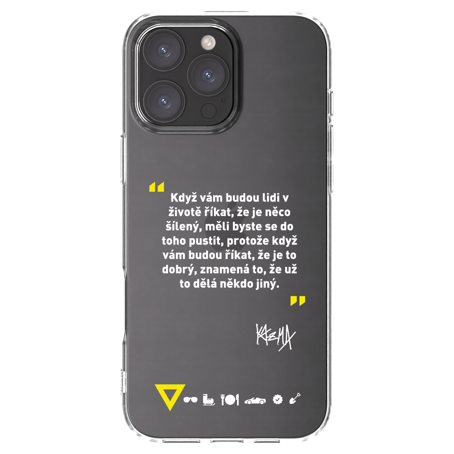 Picasee silikonový průhledný obal pro Apple iPhone 16 Pro Max - Kazma - MĚLI BYSTE SE DO TOHO PUSTIT