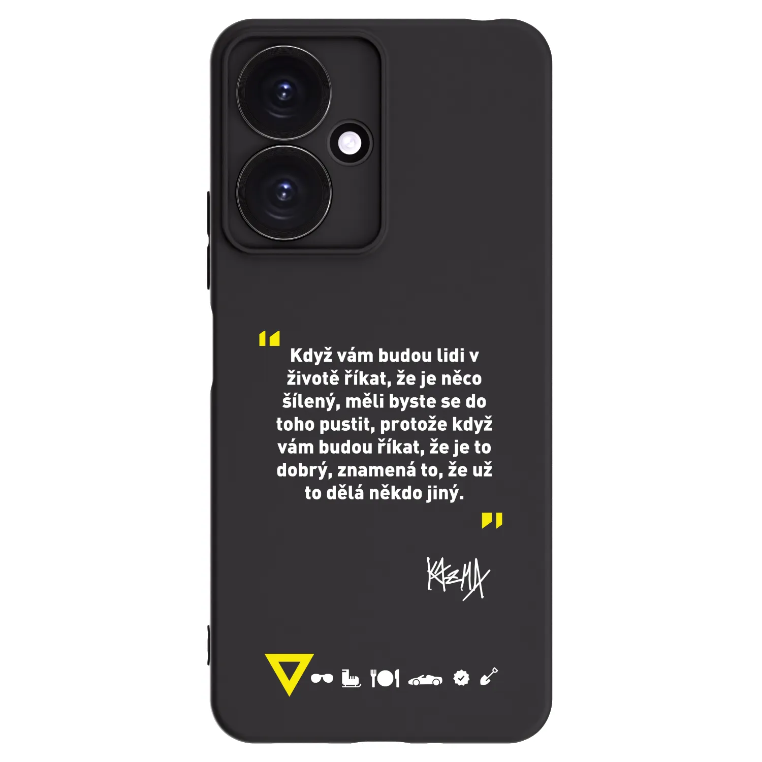 Picasee silikonový černý obal pro Xiaomi Redmi 13C 5G - Kazma - MĚLI BYSTE SE DO TOHO PUSTIT
