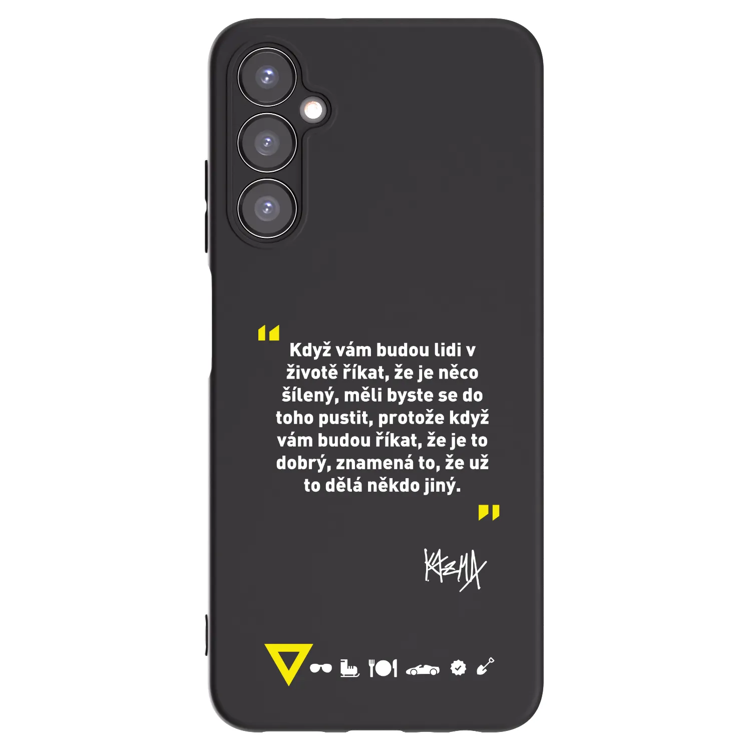 Picasee silikonový černý obal pro Samsung Galaxy A05s A057G - Kazma - MĚLI BYSTE SE DO TOHO PUSTIT