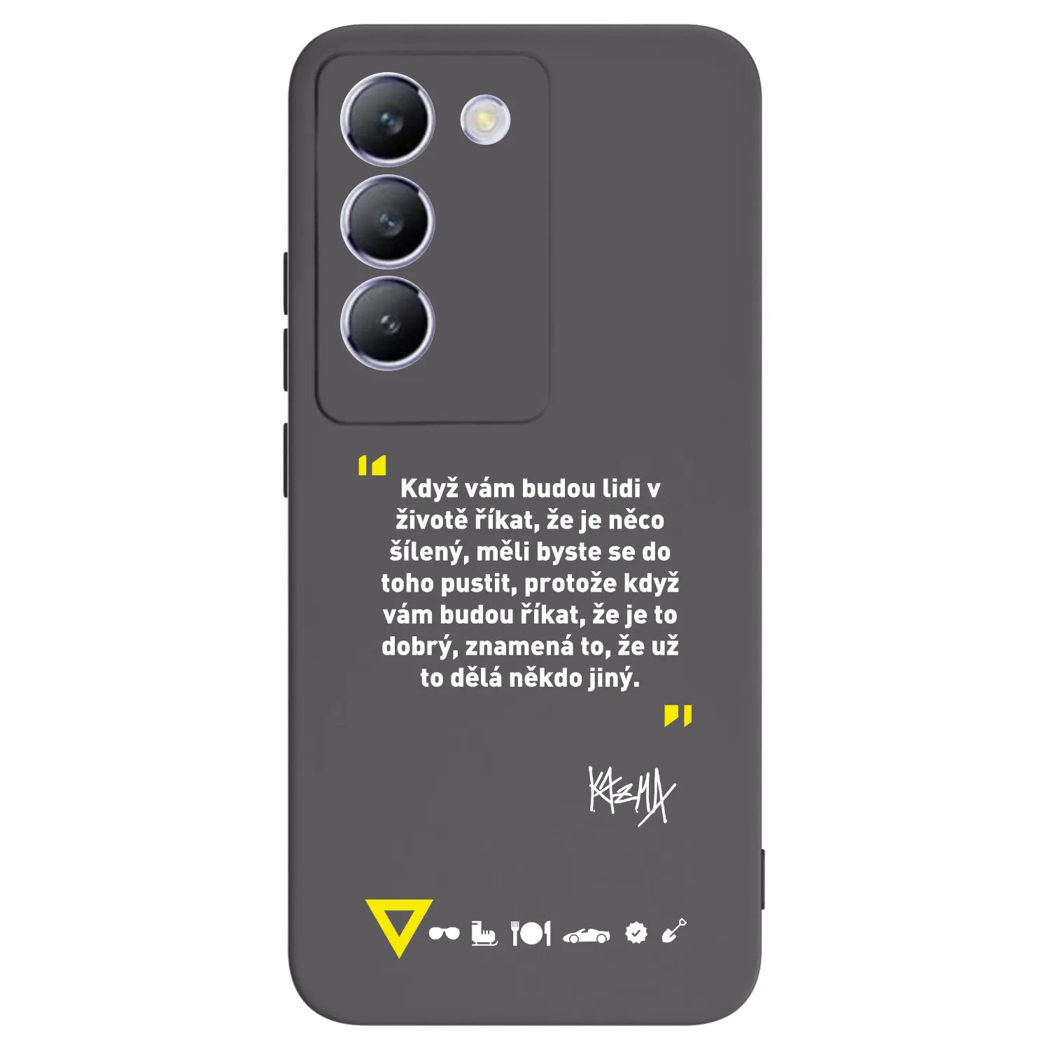 Picasee silikonový černý obal pro Vivo V40 SE 5G - Kazma - MĚLI BYSTE SE DO TOHO PUSTIT