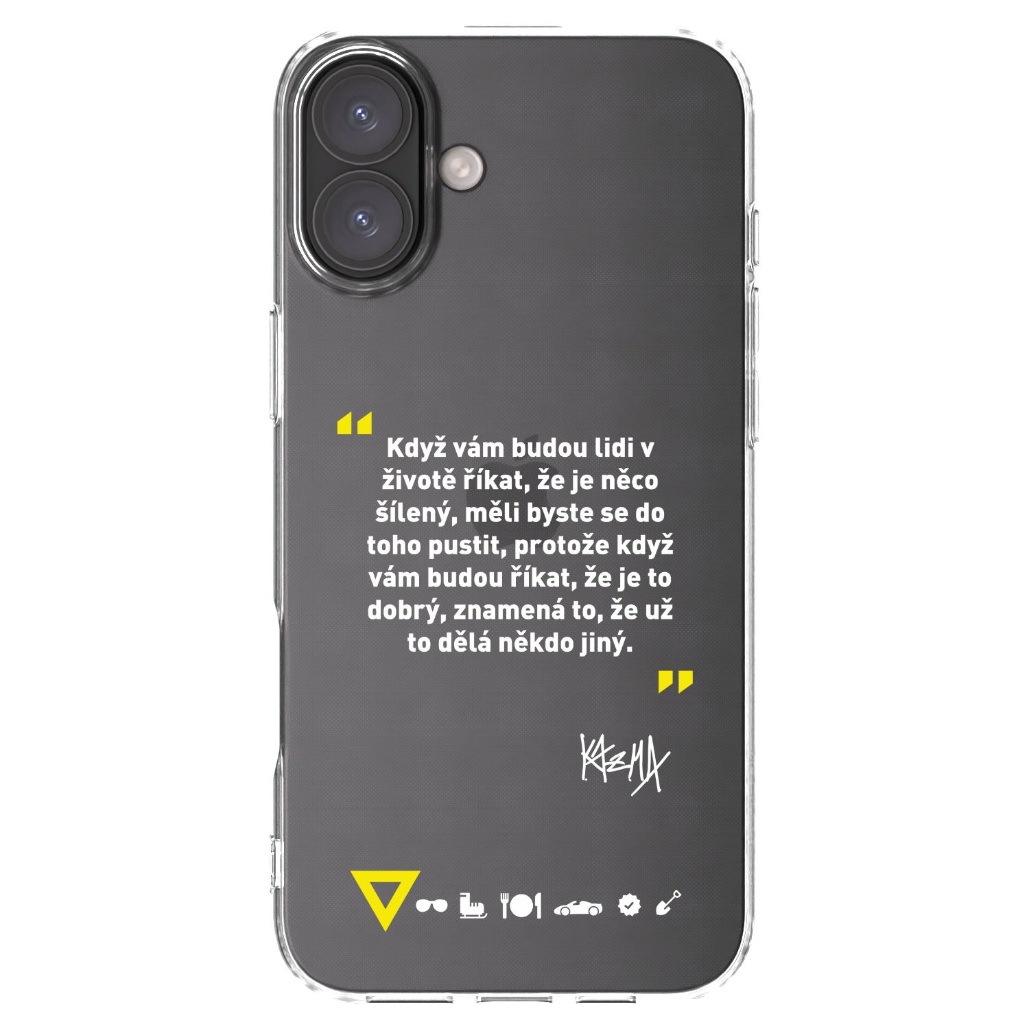 Picasee silikonový průhledný obal pro Apple iPhone 16 Plus - Kazma - MĚLI BYSTE SE DO TOHO PUSTIT