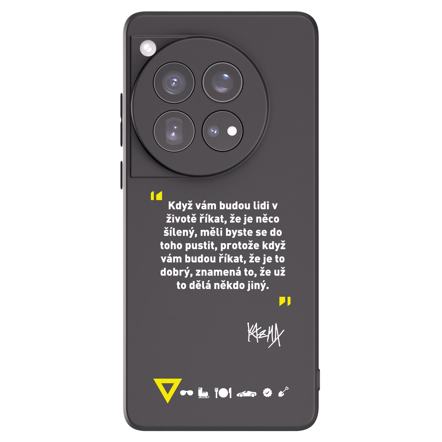 Picasee silikonový černý obal pro OnePlus 12 5G - Kazma - MĚLI BYSTE SE DO TOHO PUSTIT