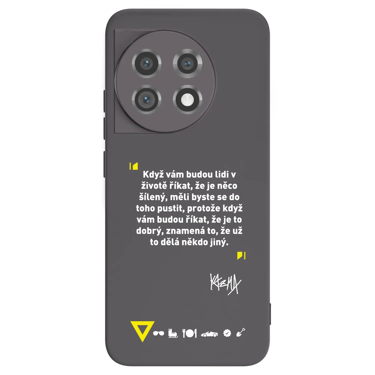 Picasee silikonový černý obal pro OnePlus 11 5G - Kazma - MĚLI BYSTE SE DO TOHO PUSTIT