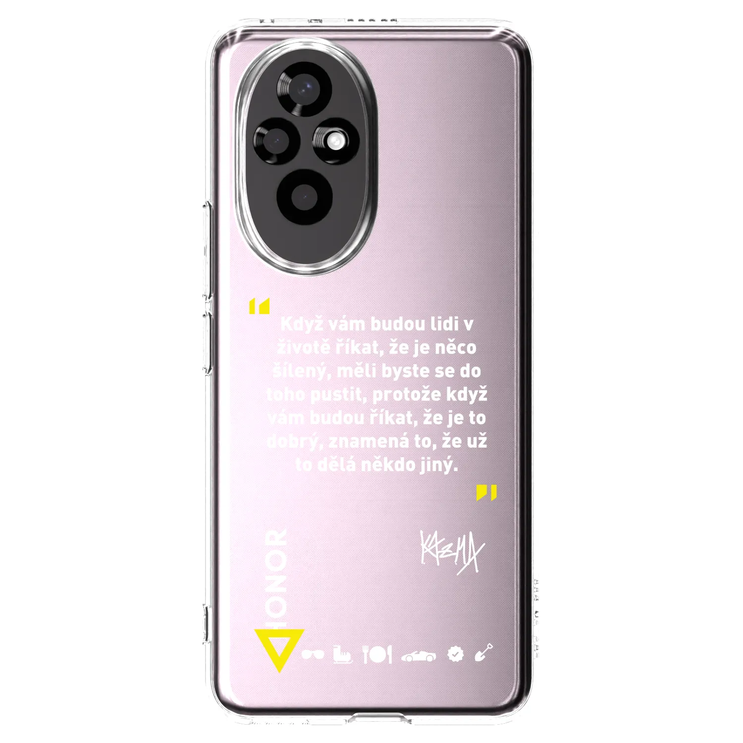 Picasee silikonový průhledný obal pro Honor 200 Pro 5G - Kazma - MĚLI BYSTE SE DO TOHO PUSTIT