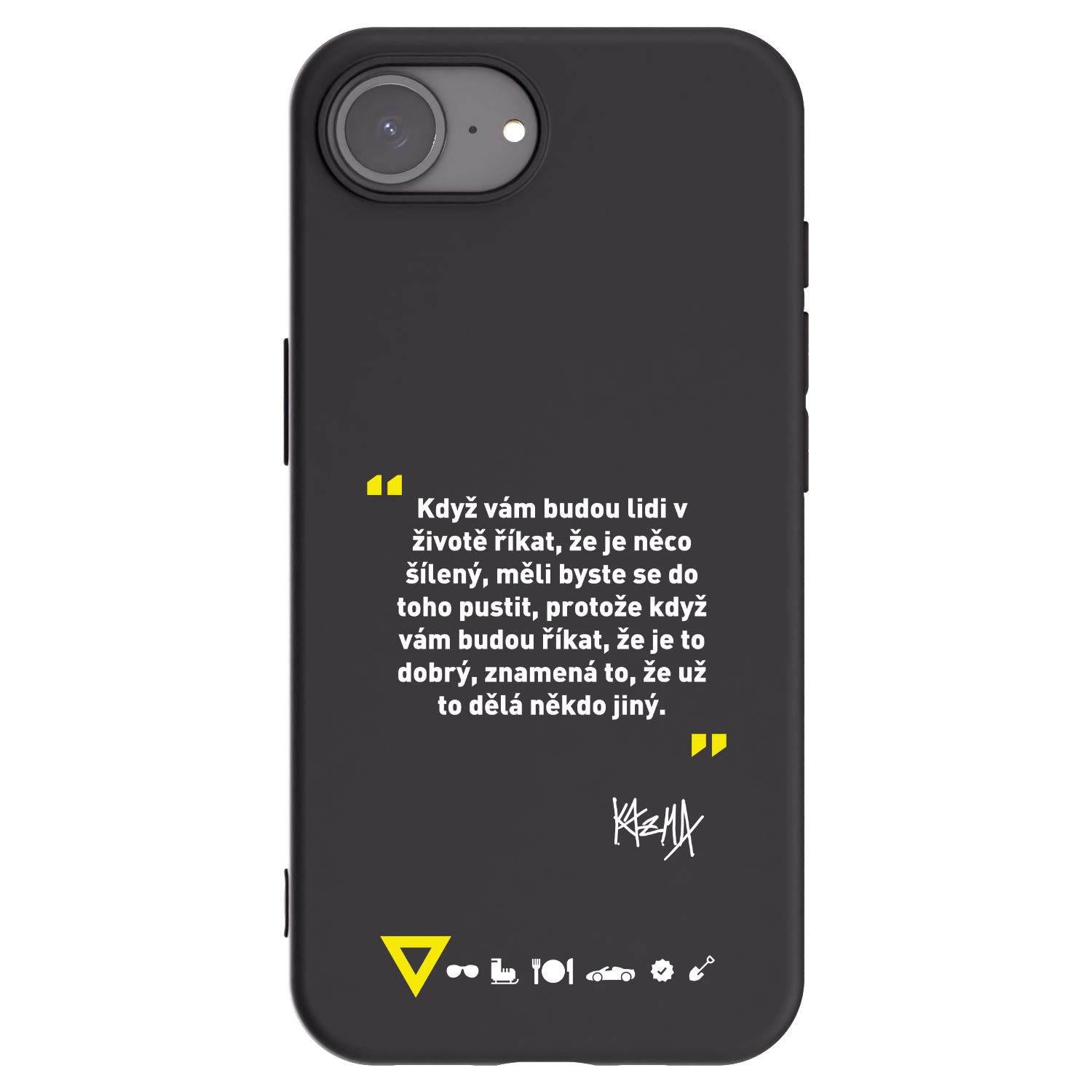 Picasee silikonový černý obal pro Apple iPhone 16e - Kazma - MĚLI BYSTE SE DO TOHO PUSTIT