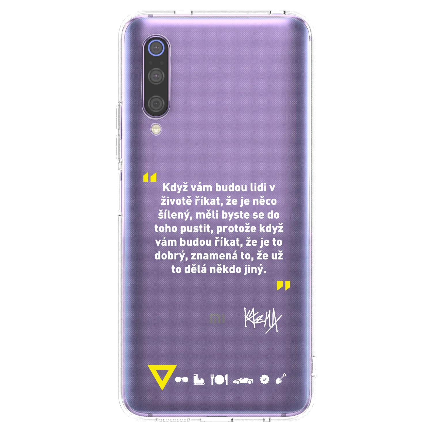 Picasee silikonový průhledný obal pro Xiaomi Mi 9 - Kazma - MĚLI BYSTE SE DO TOHO PUSTIT
