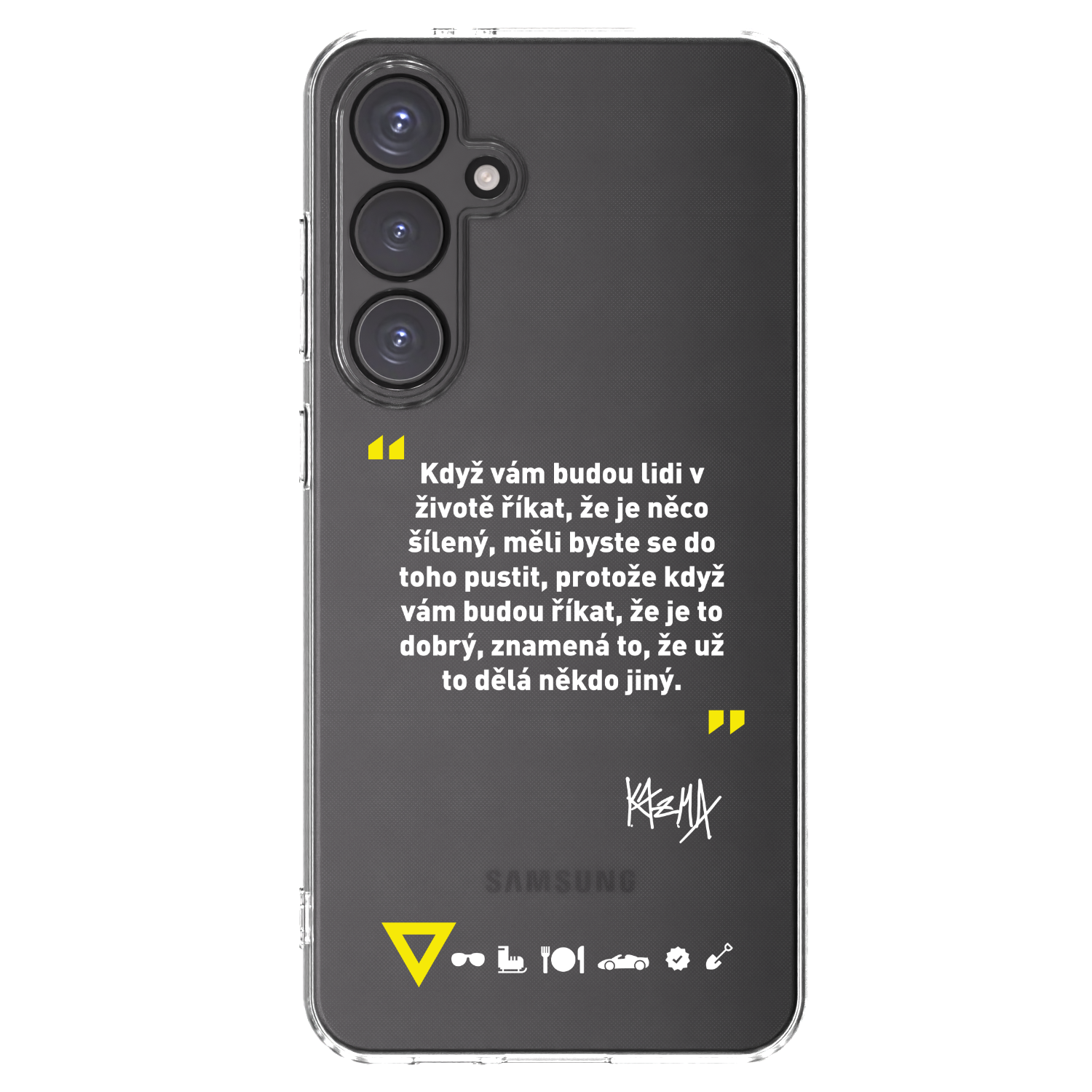 Picasee silikonový průhledný obal pro Samsung Galaxy S24 FE S721B - Kazma - MĚLI BYSTE SE DO TOHO PUSTIT