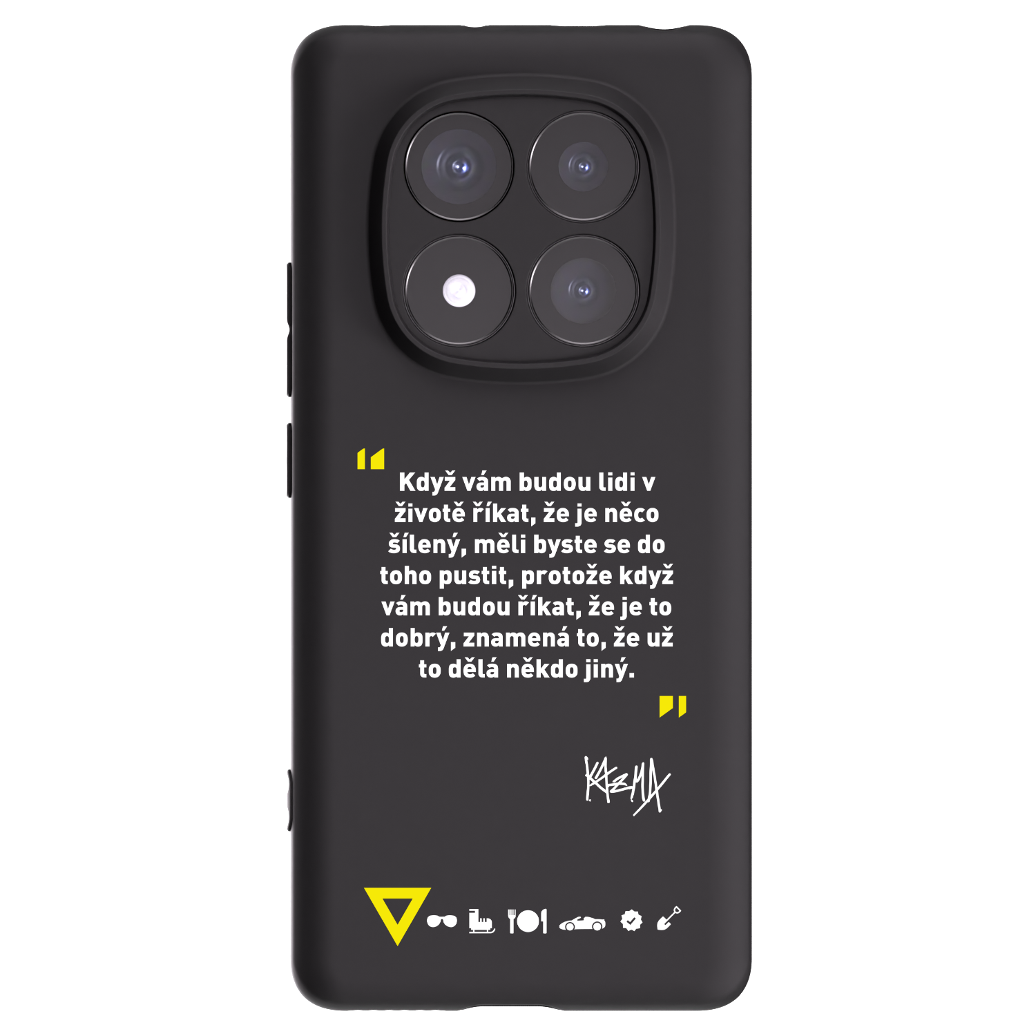 Picasee silikonový černý obal pro Xiaomi Redmi Note 14 Pro 5G - Kazma - MĚLI BYSTE SE DO TOHO PUSTIT
