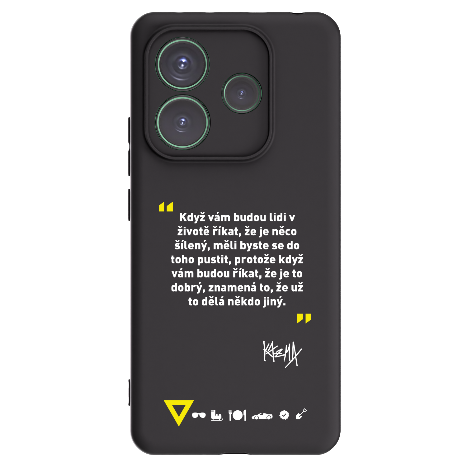 Picasee silikonový černý obal pro Xiaomi Redmi Note 14 5G - Kazma - MĚLI BYSTE SE DO TOHO PUSTIT