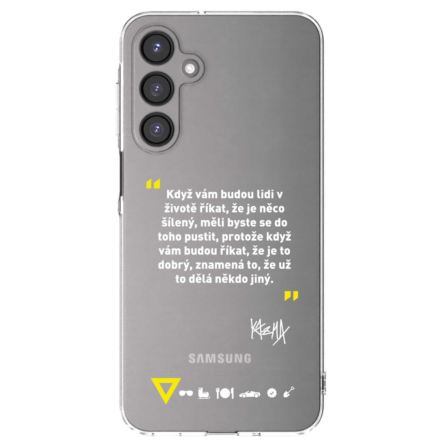 Picasee silikonový průhledný obal pro Samsung Galaxy A16 5G - Kazma - MĚLI BYSTE SE DO TOHO PUSTIT