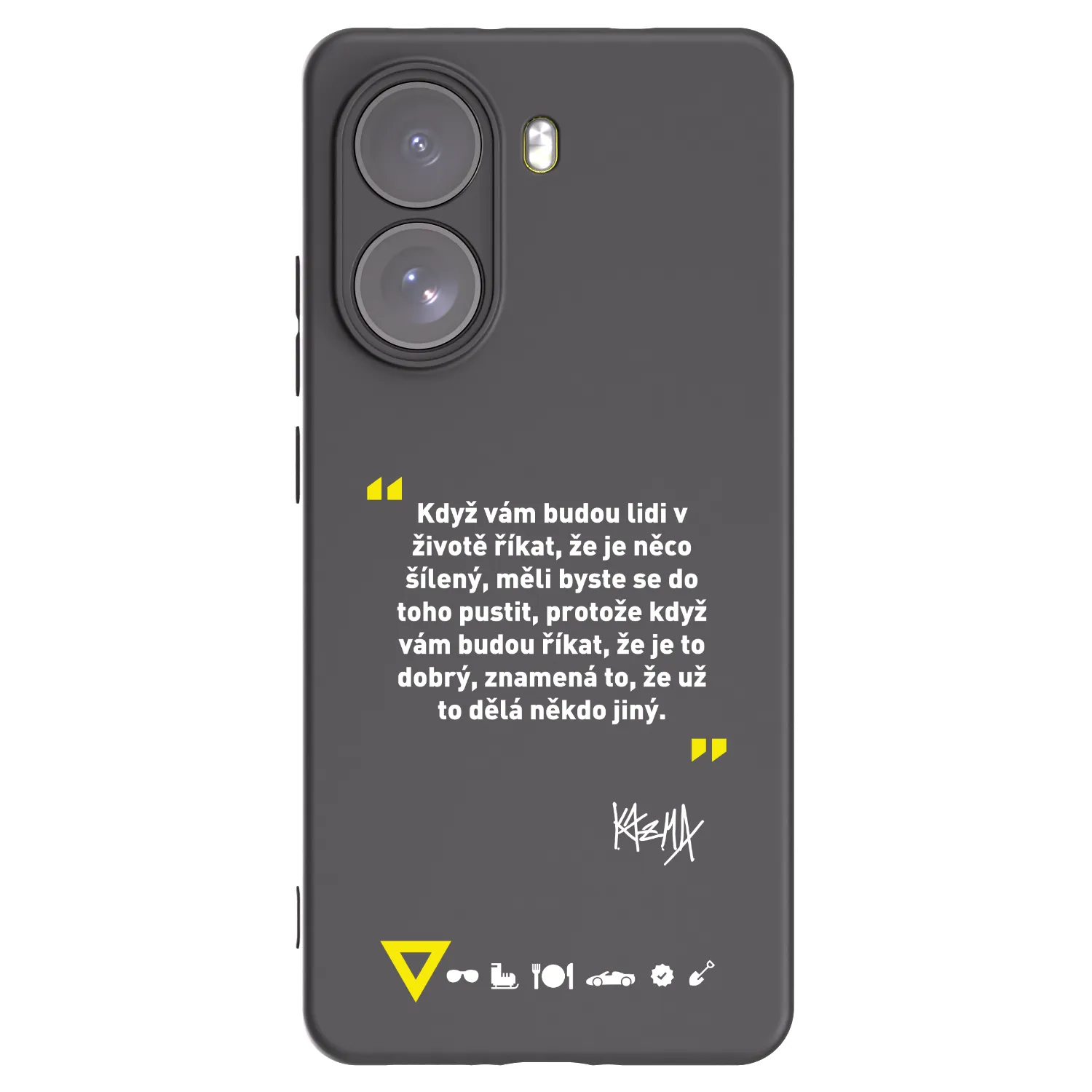 Picasee silikonový černý obal pro Xiaomi Poco X7 - Kazma - MĚLI BYSTE SE DO TOHO PUSTIT
