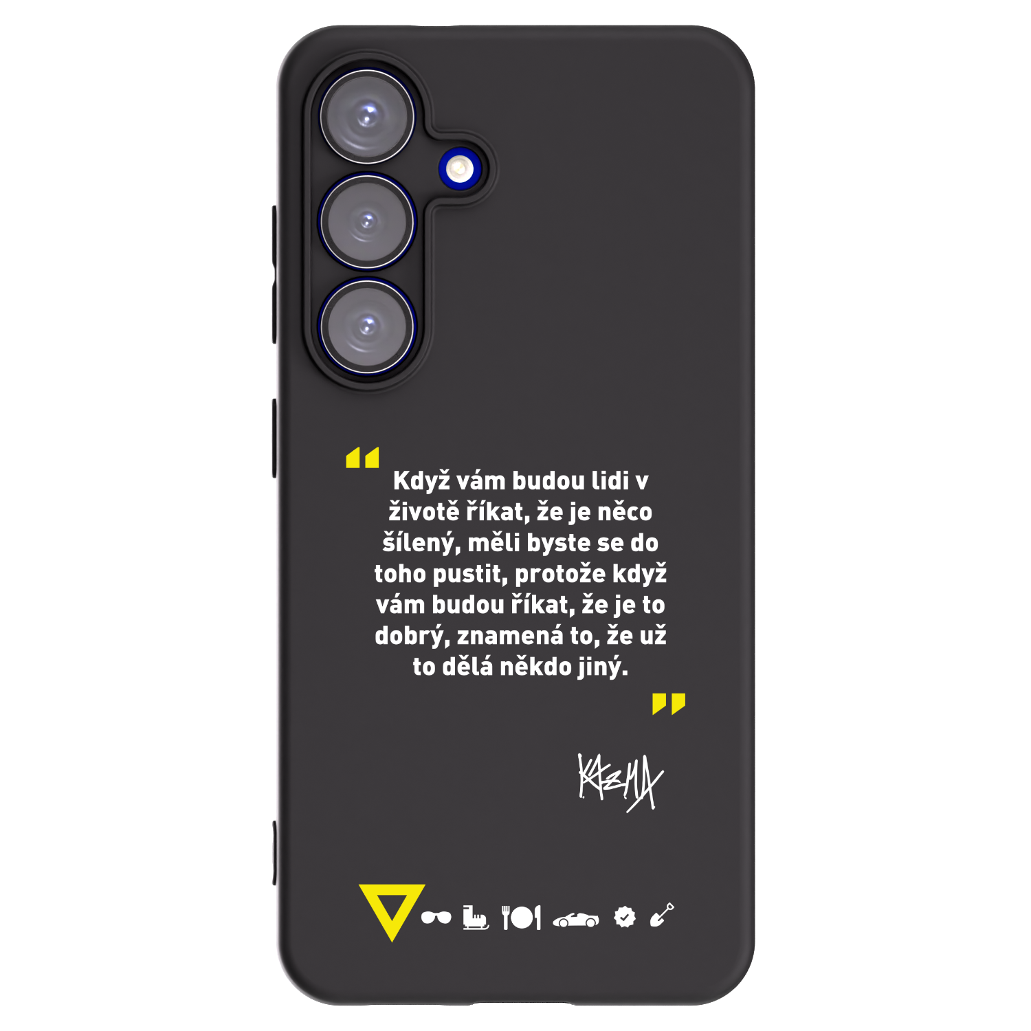 Picasee silikonový černý obal pro Samsung Galaxy S25 5G - Kazma - MĚLI BYSTE SE DO TOHO PUSTIT