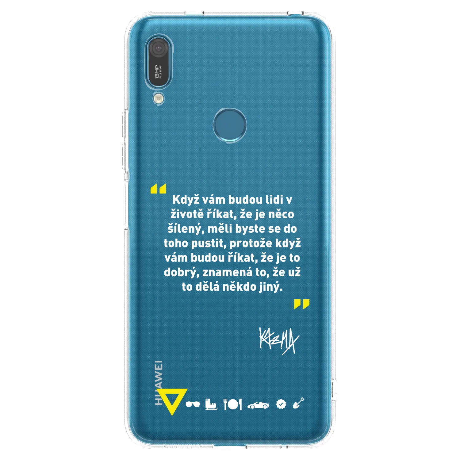 Picasee silikonový průhledný obal pro Huawei Y7 2019 - Kazma - MĚLI BYSTE SE DO TOHO PUSTIT