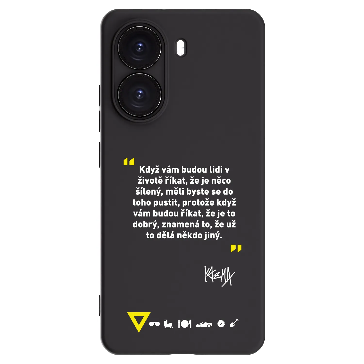 Picasee silikonový černý obal pro Xiaomi Poco X7 Pro 5G - Kazma - MĚLI BYSTE SE DO TOHO PUSTIT