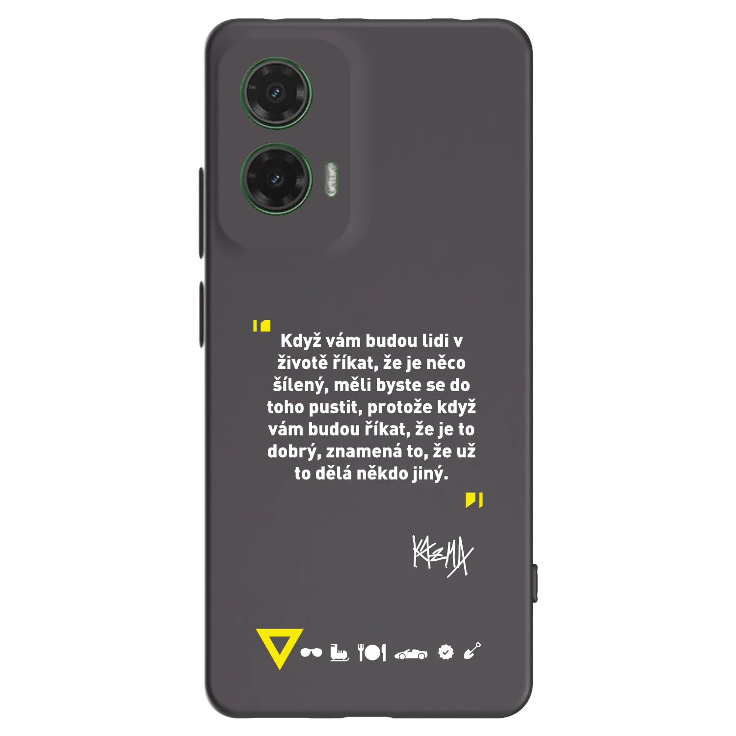 Picasee silikonový černý obal pro Motorola Moto G35 5G - Kazma - MĚLI BYSTE SE DO TOHO PUSTIT