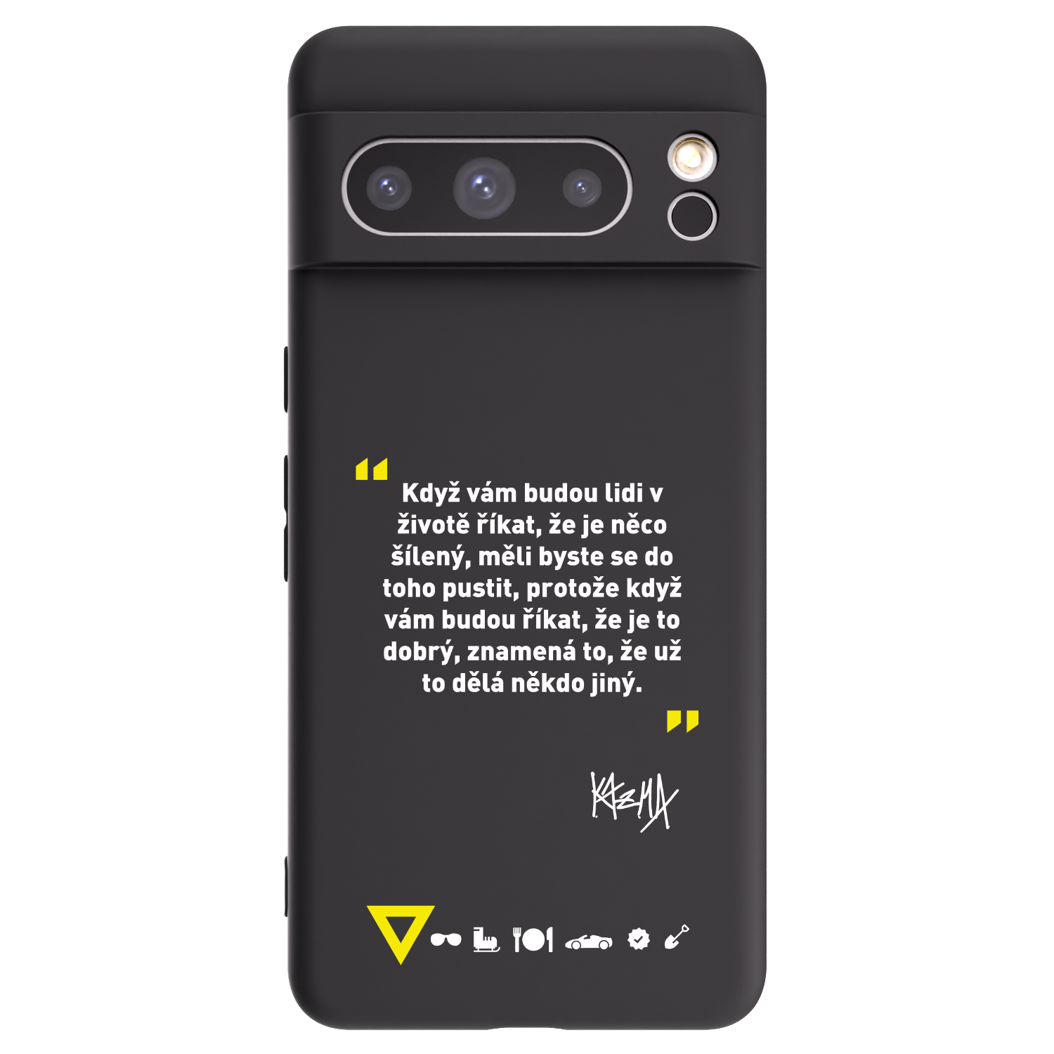 Picasee silikonový černý obal pro Google Pixel 8 Pro - Kazma - MĚLI BYSTE SE DO TOHO PUSTIT