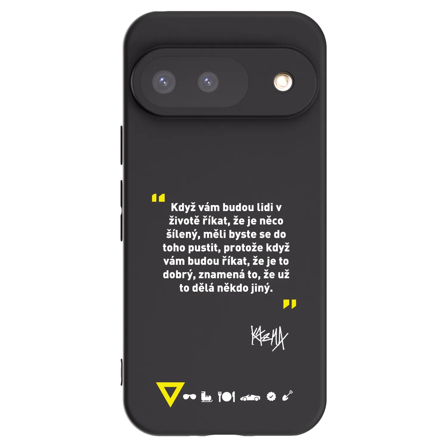 Picasee silikonový černý obal pro Google Pixel 9 - Kazma - MĚLI BYSTE SE DO TOHO PUSTIT