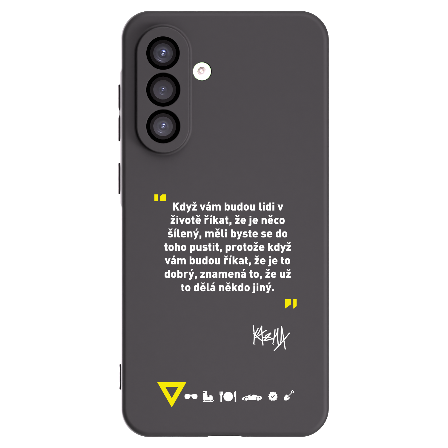 Picasee silikonový černý obal pro Samsung Galaxy A26 5G A266B - Kazma - MĚLI BYSTE SE DO TOHO PUSTIT