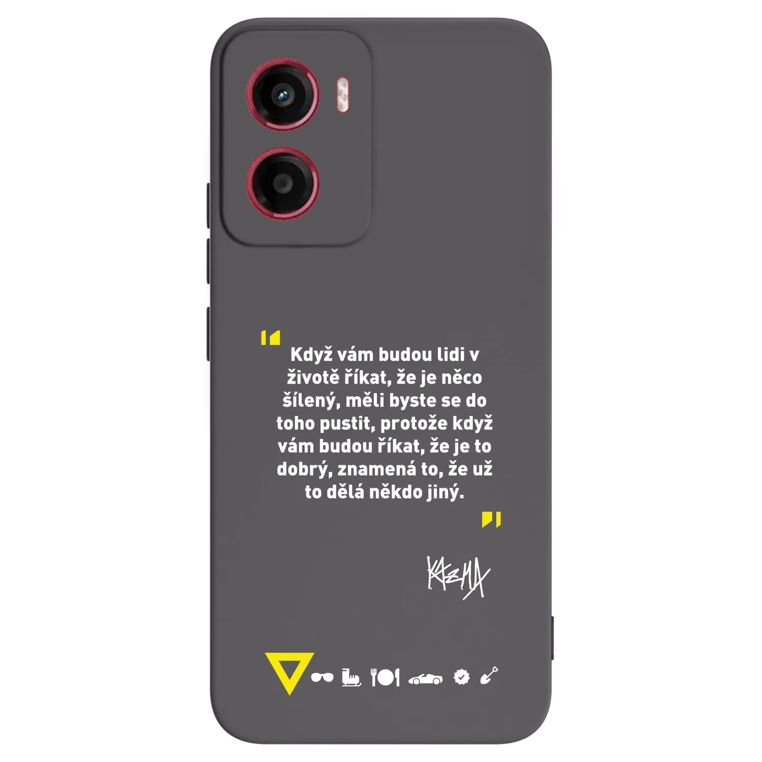 Picasee silikonový černý obal pro Motorola Moto G05 - Kazma - MĚLI BYSTE SE DO TOHO PUSTIT