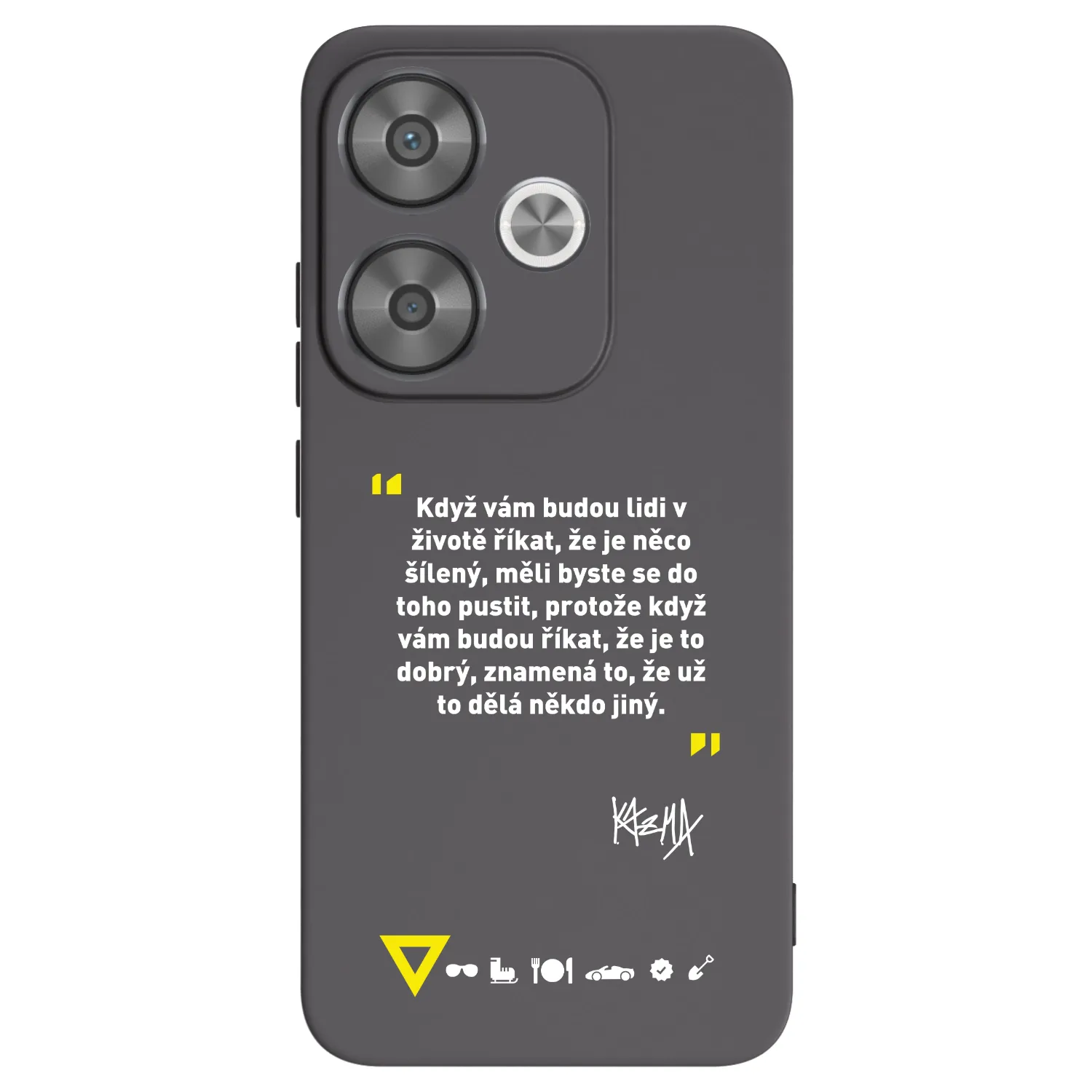 Picasee silikonový černý obal pro Xiaomi Poco F6 - Kazma - MĚLI BYSTE SE DO TOHO PUSTIT