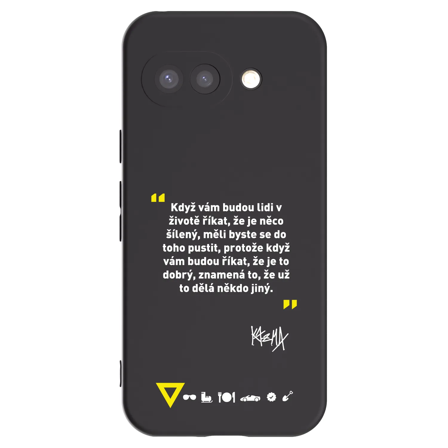 Picasee silikonový černý obal pro Google Pixel 9a - Kazma - MĚLI BYSTE SE DO TOHO PUSTIT