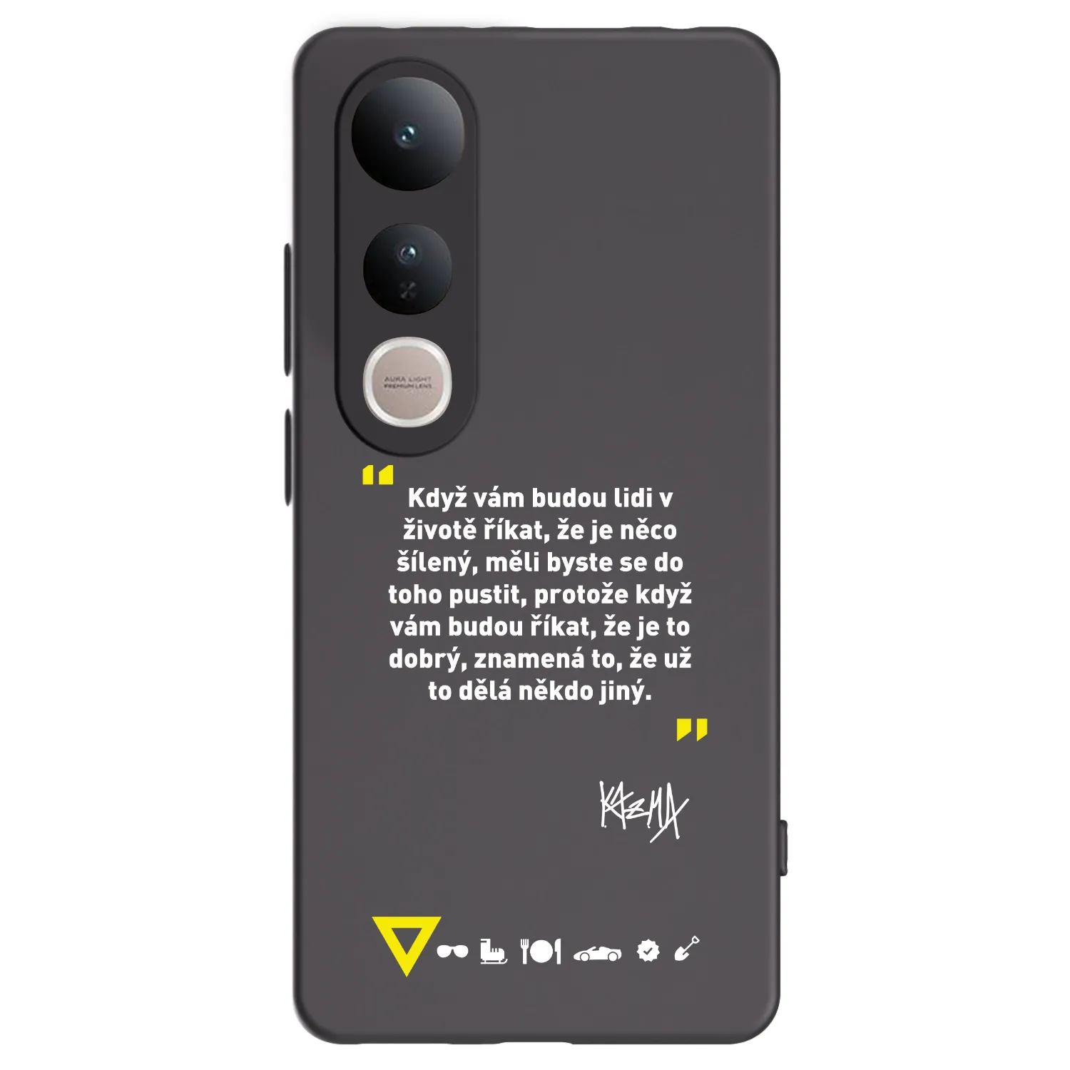 Picasee silikonový černý obal pro Vivo V50 Lite 5G - Kazma - MĚLI BYSTE SE DO TOHO PUSTIT