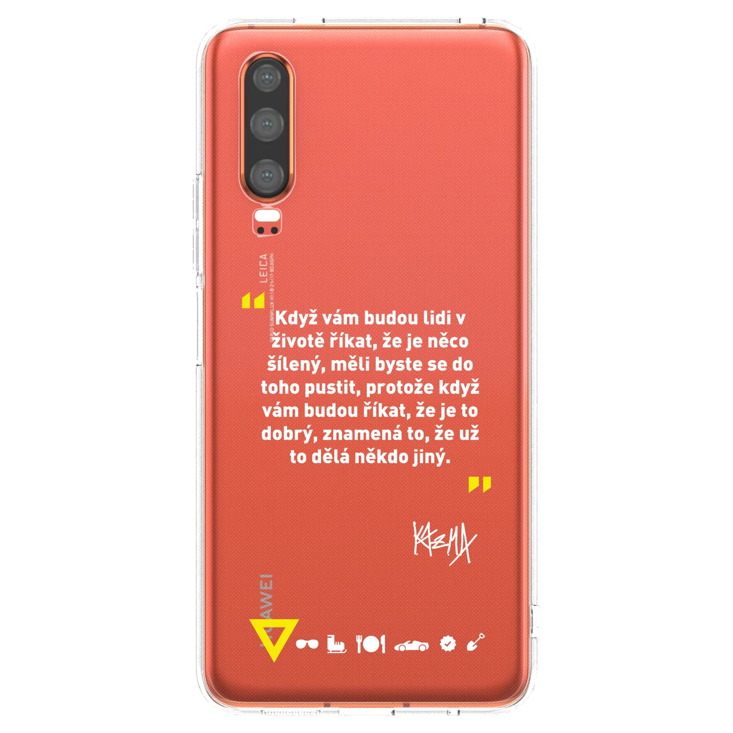 Picasee silikonový průhledný obal pro Huawei P30 - Kazma - MĚLI BYSTE SE DO TOHO PUSTIT