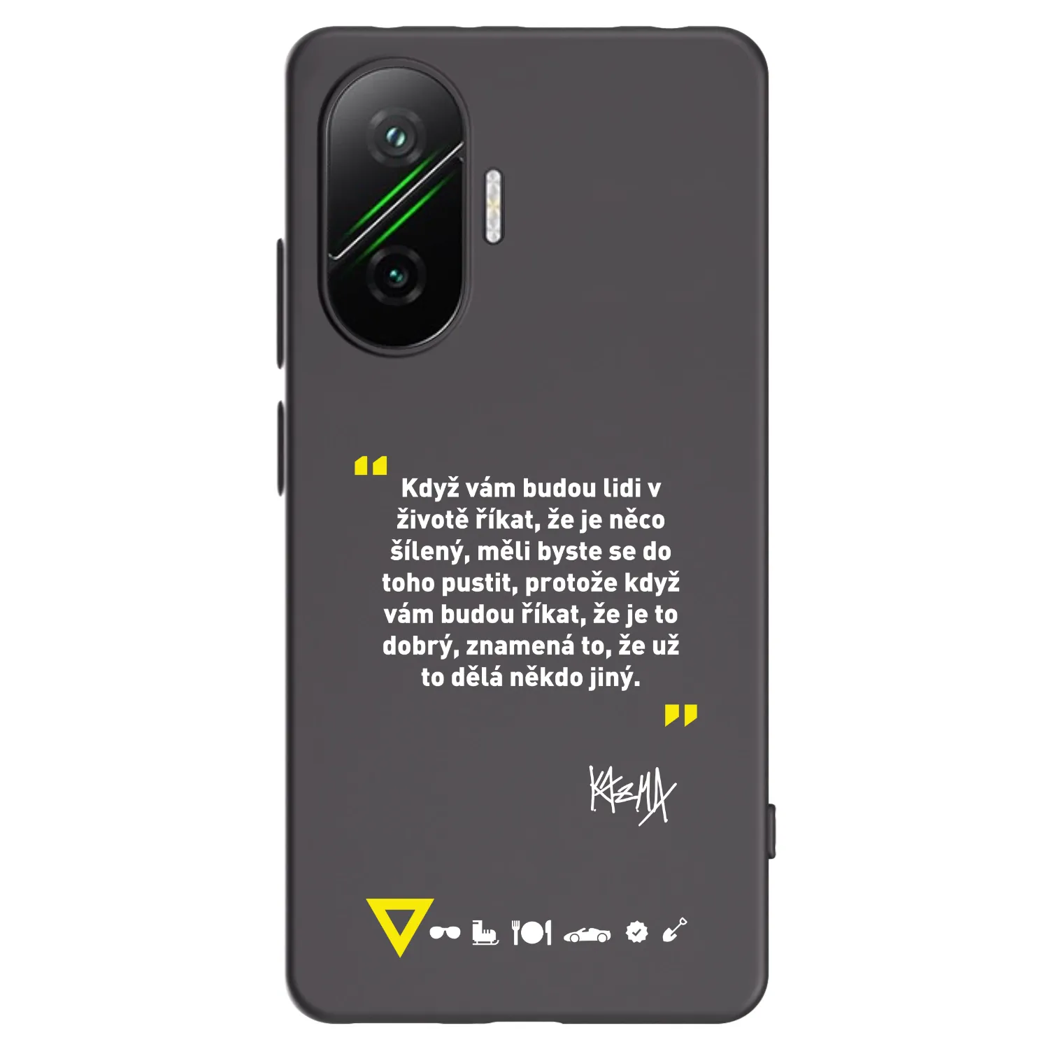 Picasee silikonový černý obal pro Xiaomi Poco F7 Pro 5G - Kazma - MĚLI BYSTE SE DO TOHO PUSTIT