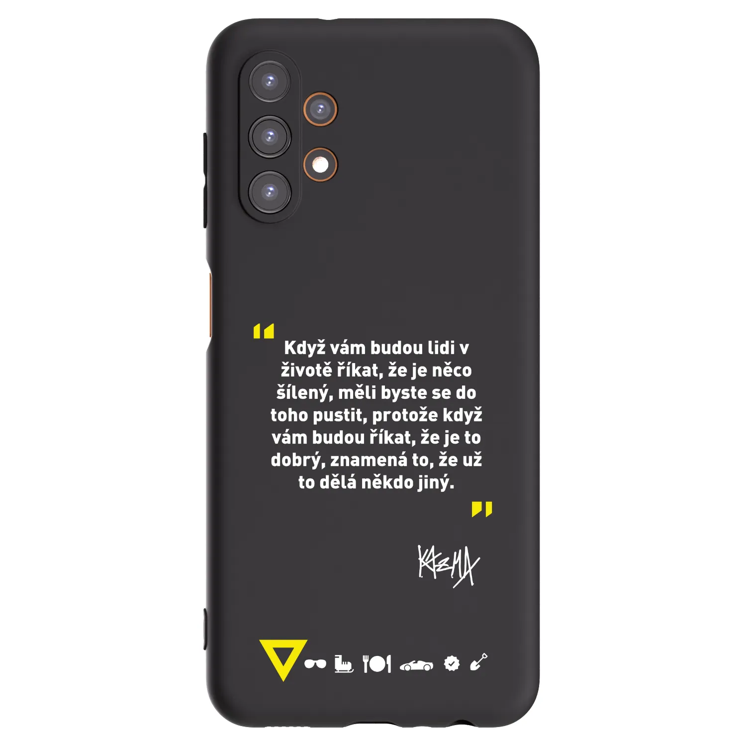 Picasee silikonový černý obal pro Samsung Galaxy A13 5G - Kazma - MĚLI BYSTE SE DO TOHO PUSTIT