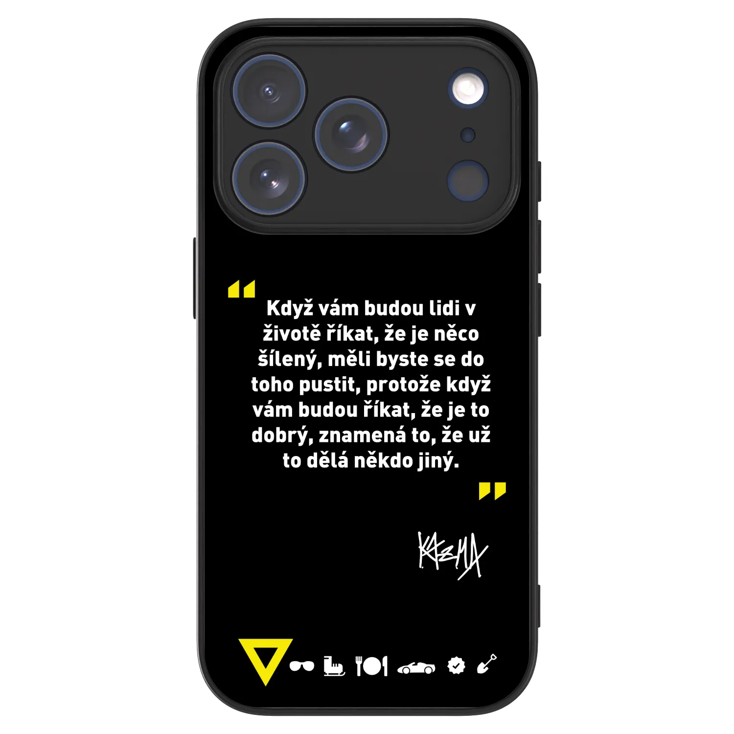 Picasee ULTIMATE CASE pro Apple iPhone 17 Pro - Kazma - MĚLI BYSTE SE DO TOHO PUSTIT