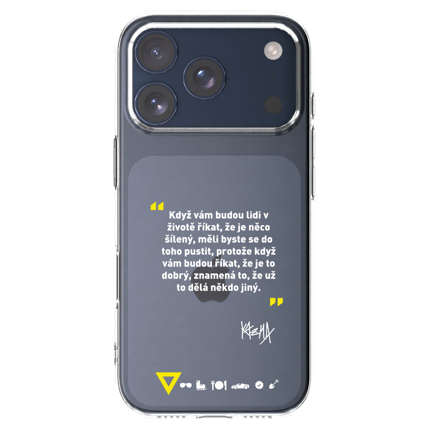 Picasee silikonový průhledný obal pro Apple iPhone 17 Pro - Kazma - MĚLI BYSTE SE DO TOHO PUSTIT
