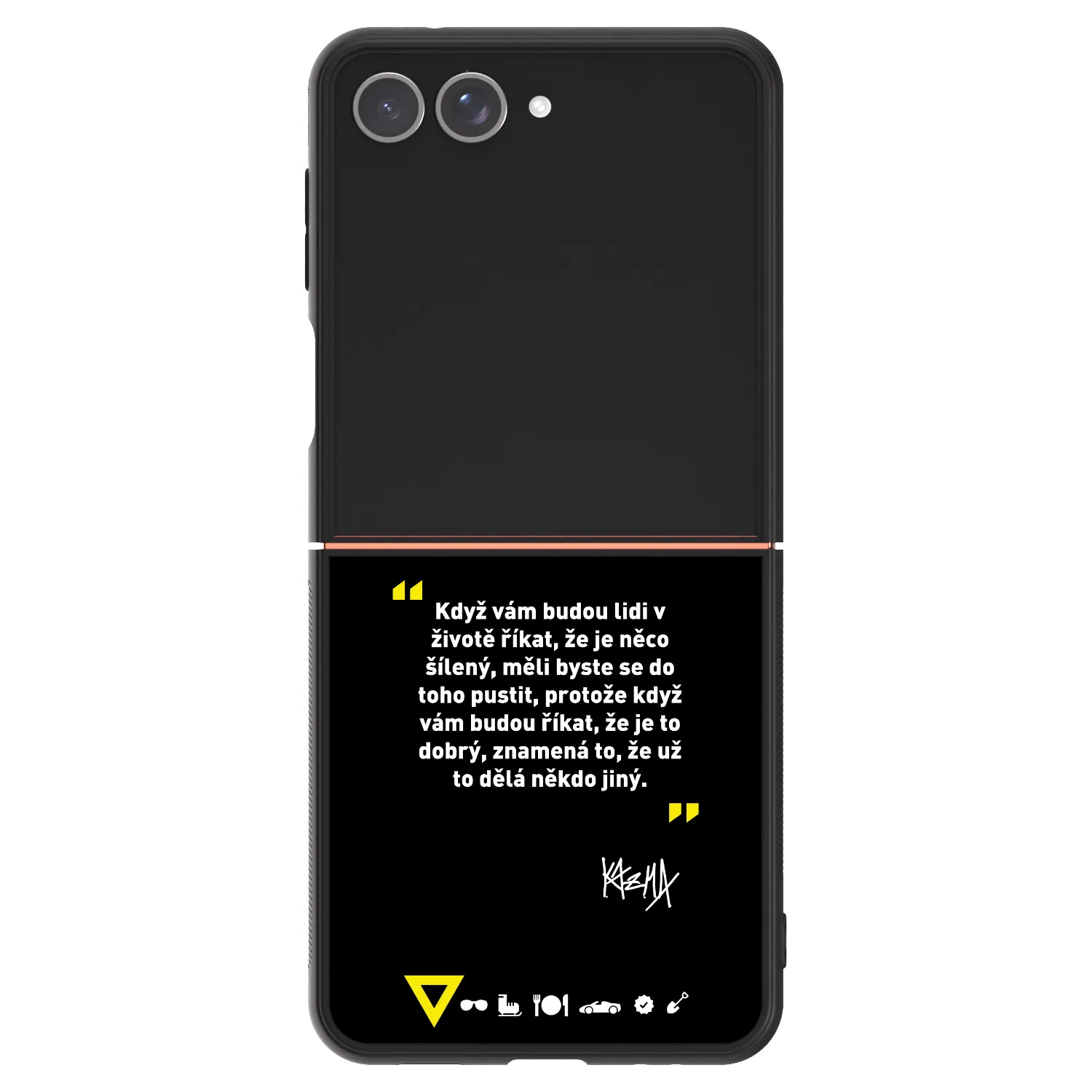 Picasee ULTIMATE CASE pro Samsung Galaxy Z Flip7 5G - Kazma - MĚLI BYSTE SE DO TOHO PUSTIT