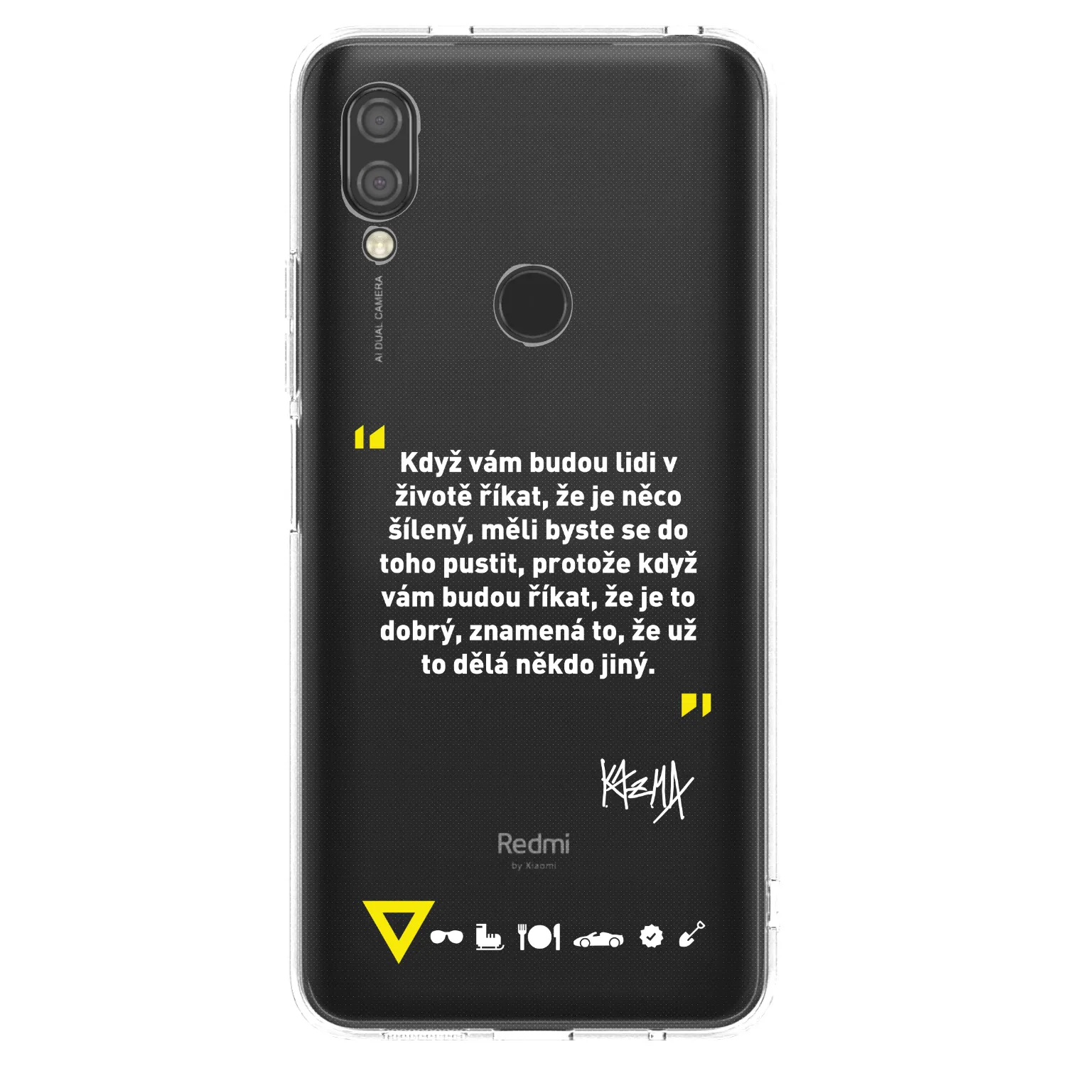 Picasee silikonový průhledný obal pro Xiaomi Redmi 7 - Kazma - MĚLI BYSTE SE DO TOHO PUSTIT