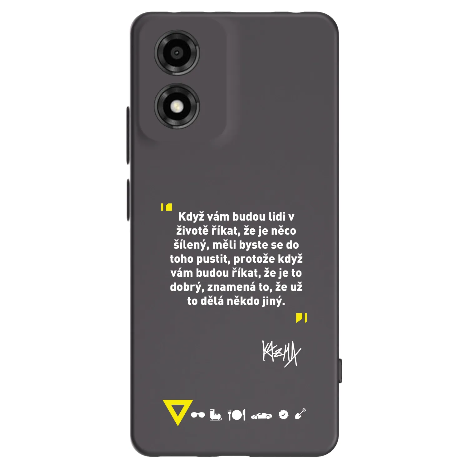 Picasee silikonový černý obal pro Motorola Moto E14 - Kazma - MĚLI BYSTE SE DO TOHO PUSTIT